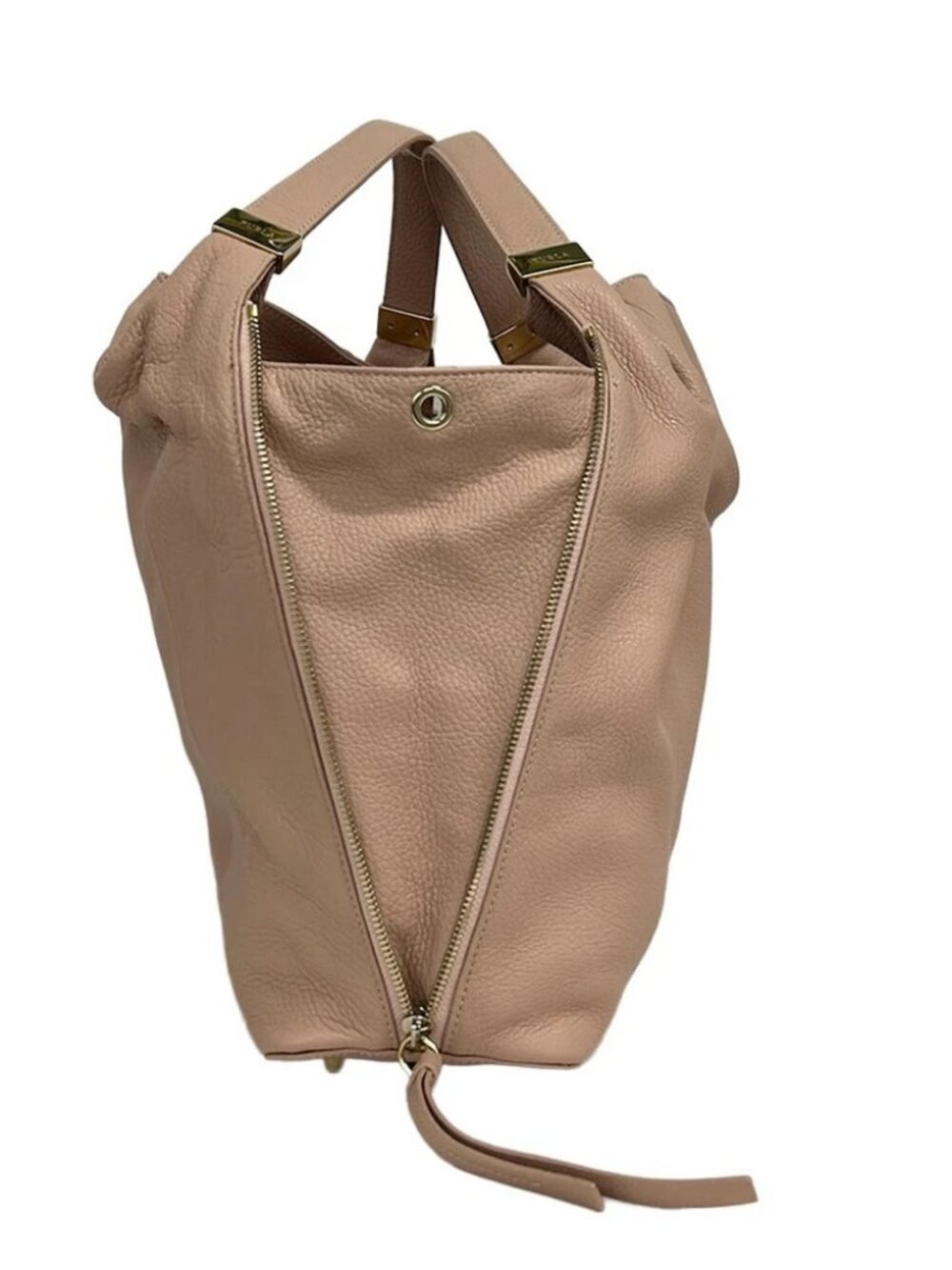 FURLA Pink Beige Leather Handbag - Picture 11 of 14